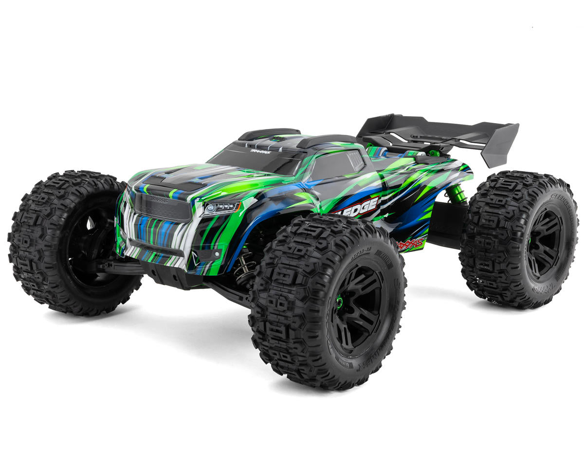 Traxxas Sledge RTR 6S 4WD Electric Brushless 1/8 Monster Truck (Green) w/Belted Sledgehammer Tires & TQi 2.4GHz TSM Radio