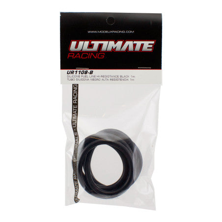 SILICONE FUEL LINE HI-RESISTANCE BLACK 1m.