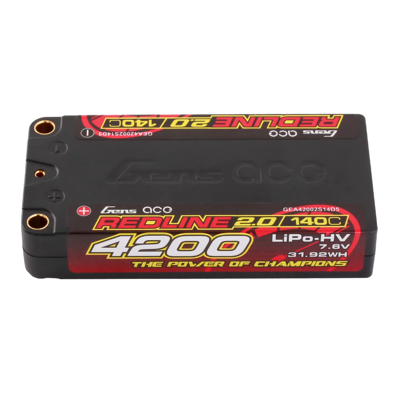 Gens ace Redline 2.0 Series 4200mAh 2S 7.6V 140C HardCase HV Lipo Battery Pack with Hardcase111#