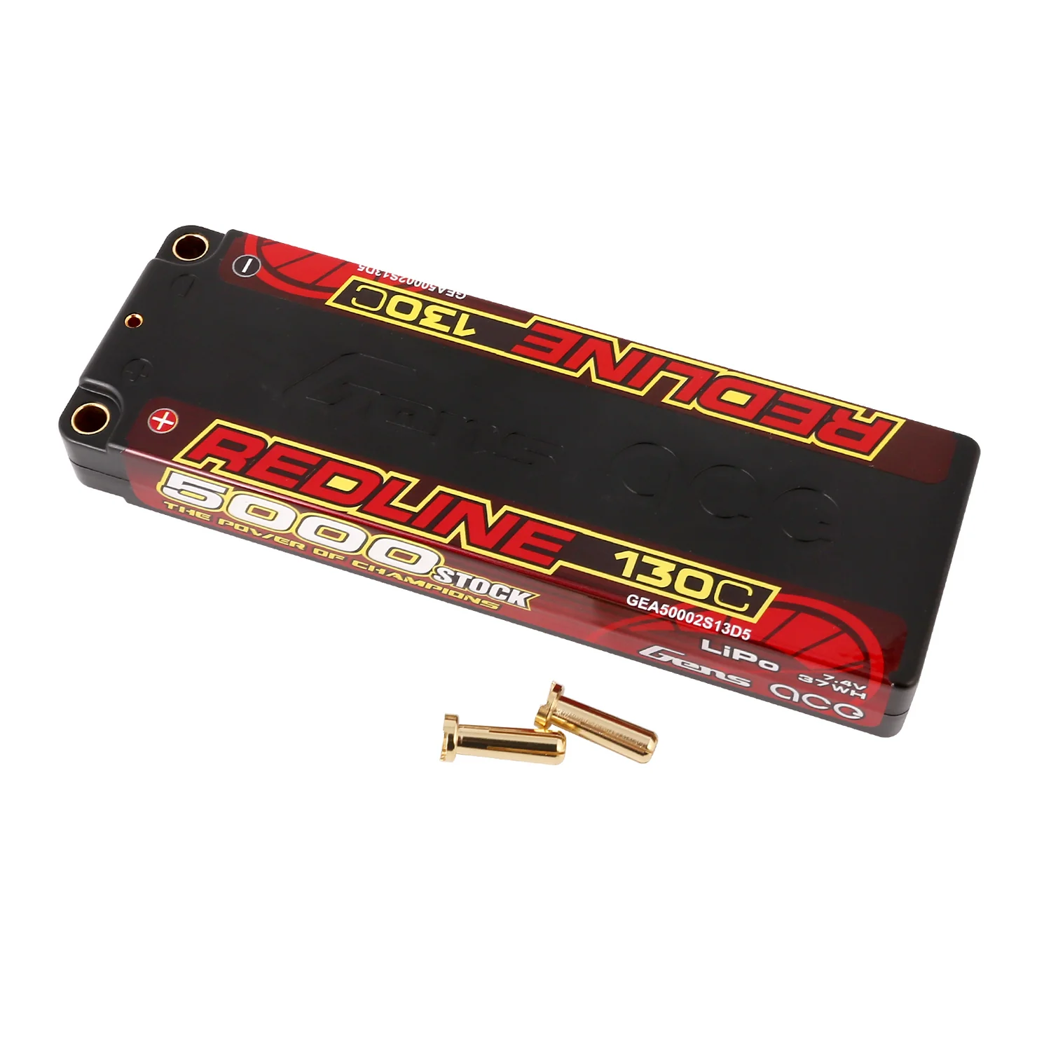 Gens ace Redline 1.0 5000mAh 2S 7.4V 130C HardCase 56# HV Lipo Battery