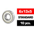 6X13X5MM "HS" METAL SHIELDED BEARING SET (10PCS)