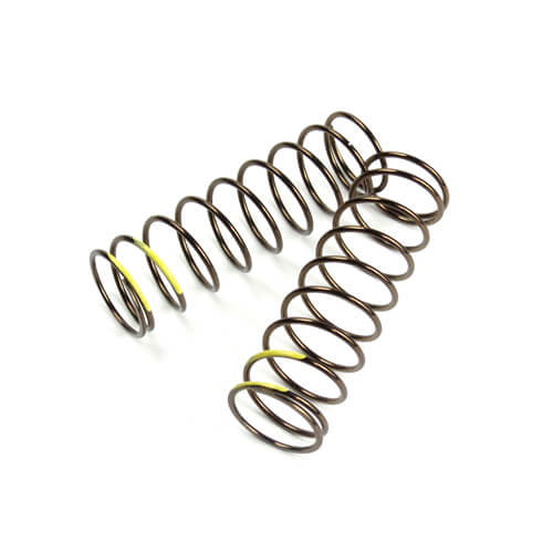 TKR8766 – LF Shock Spring Set (front, 1.6×9.7, 4.47lb/in, 75mm, yellow) - RACERC