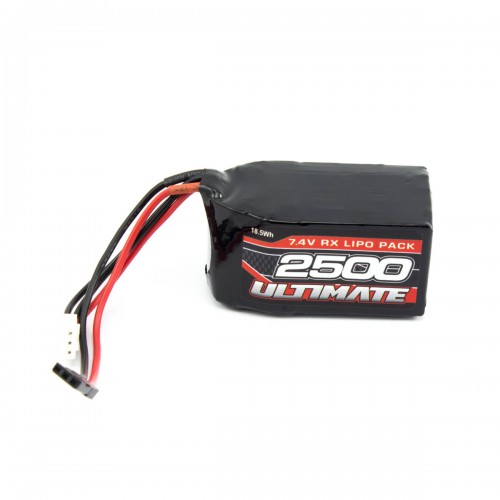 ULTIMATE 7.4v. 2500mAh LiPo HUMP RECEIVER BATTERY PACK JR - RACERC