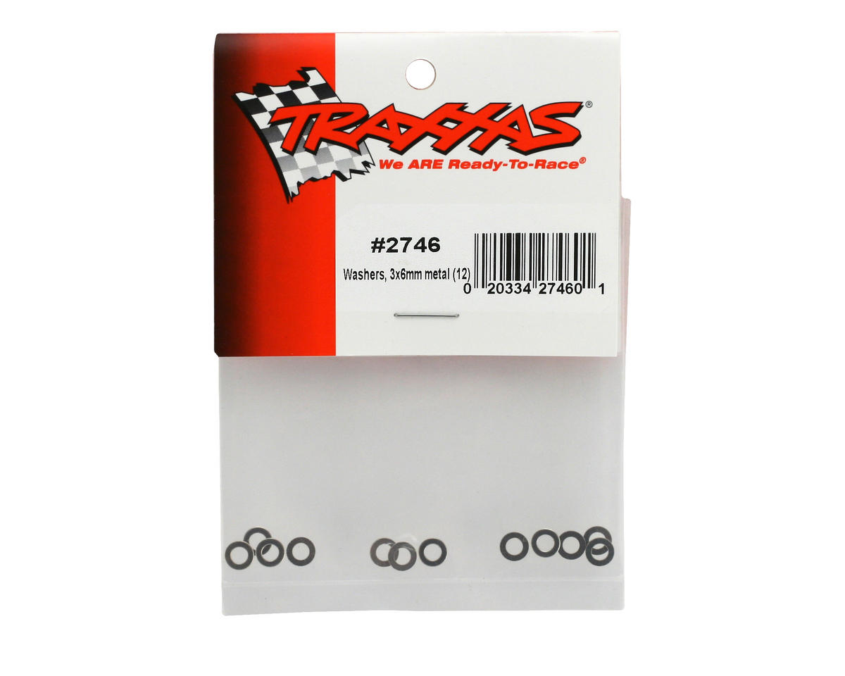 Traxxas 3x6mm Metal Washers (12)