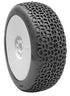 AKA EVO Scribble 1/8 Buggy Pre-Mounted Tires (2) (White) (Soft - Long Wear)